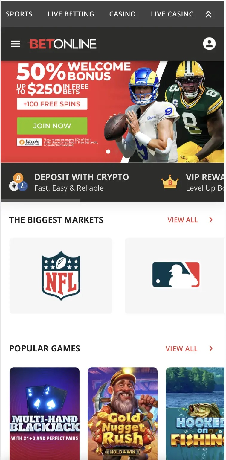 Betonline Welcome Bonus
